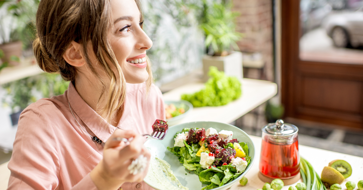 woman eating healthy diet