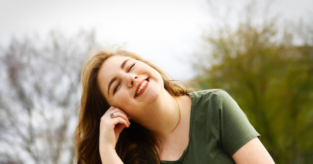 woman smiling