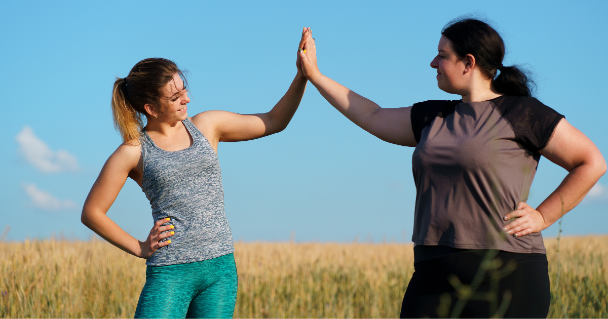 happy ladies for weight loss goals