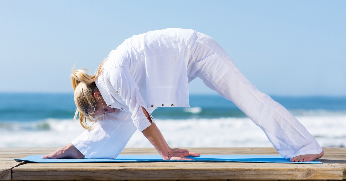 Yoga/Exercise helps a woman sleep better