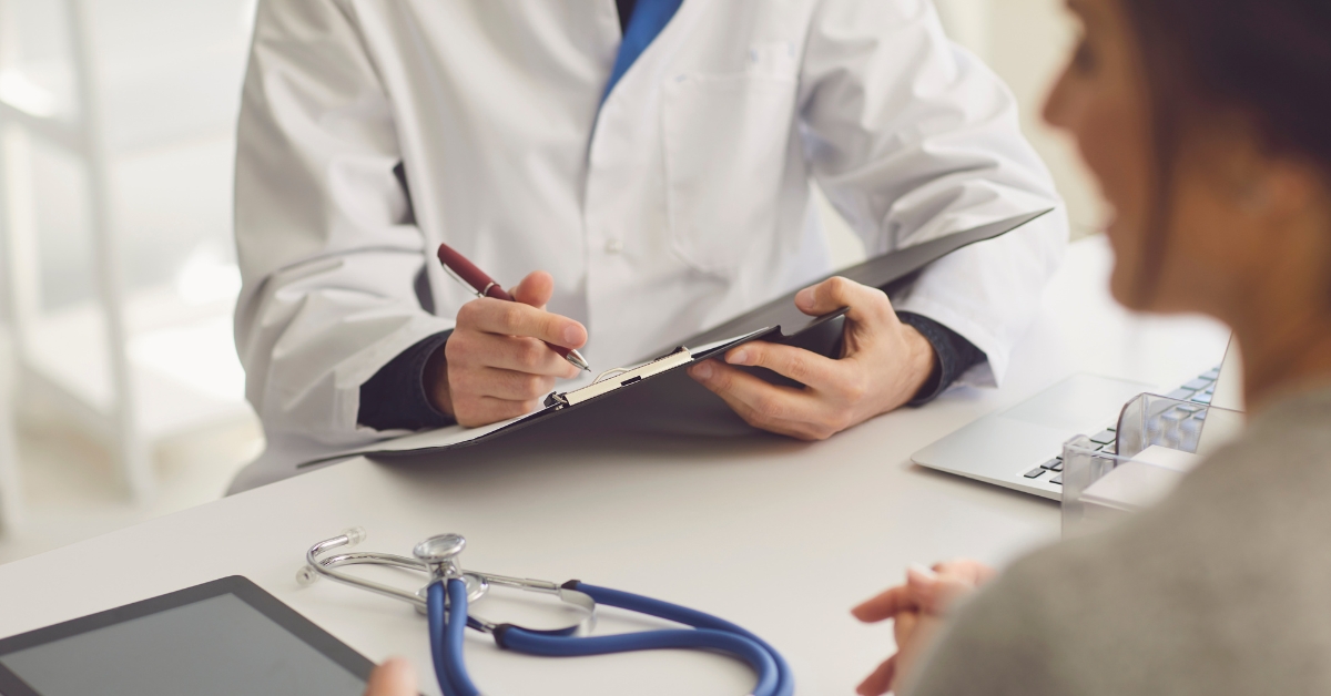 consulting with a doctor