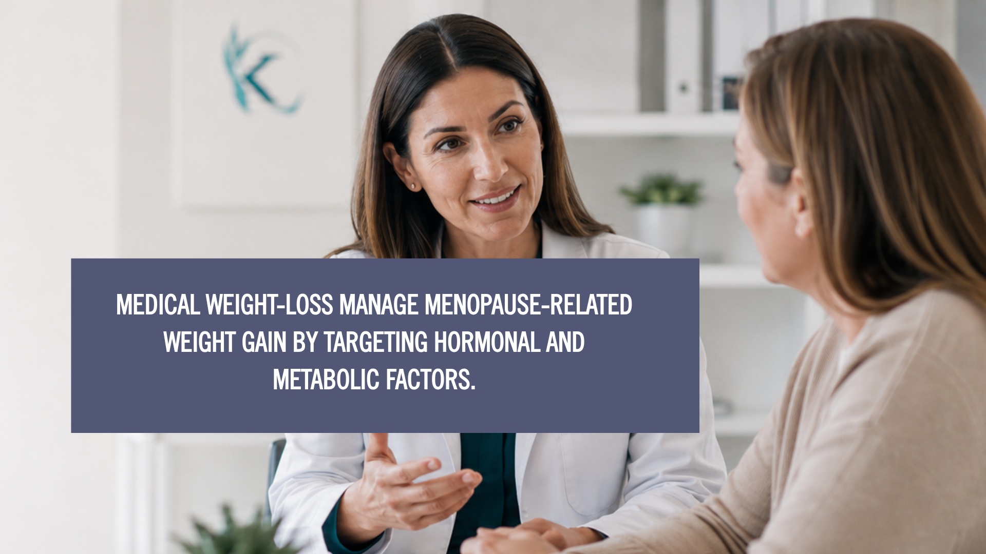 weight gain during menopause consultation between a mid aged woman and a doctor