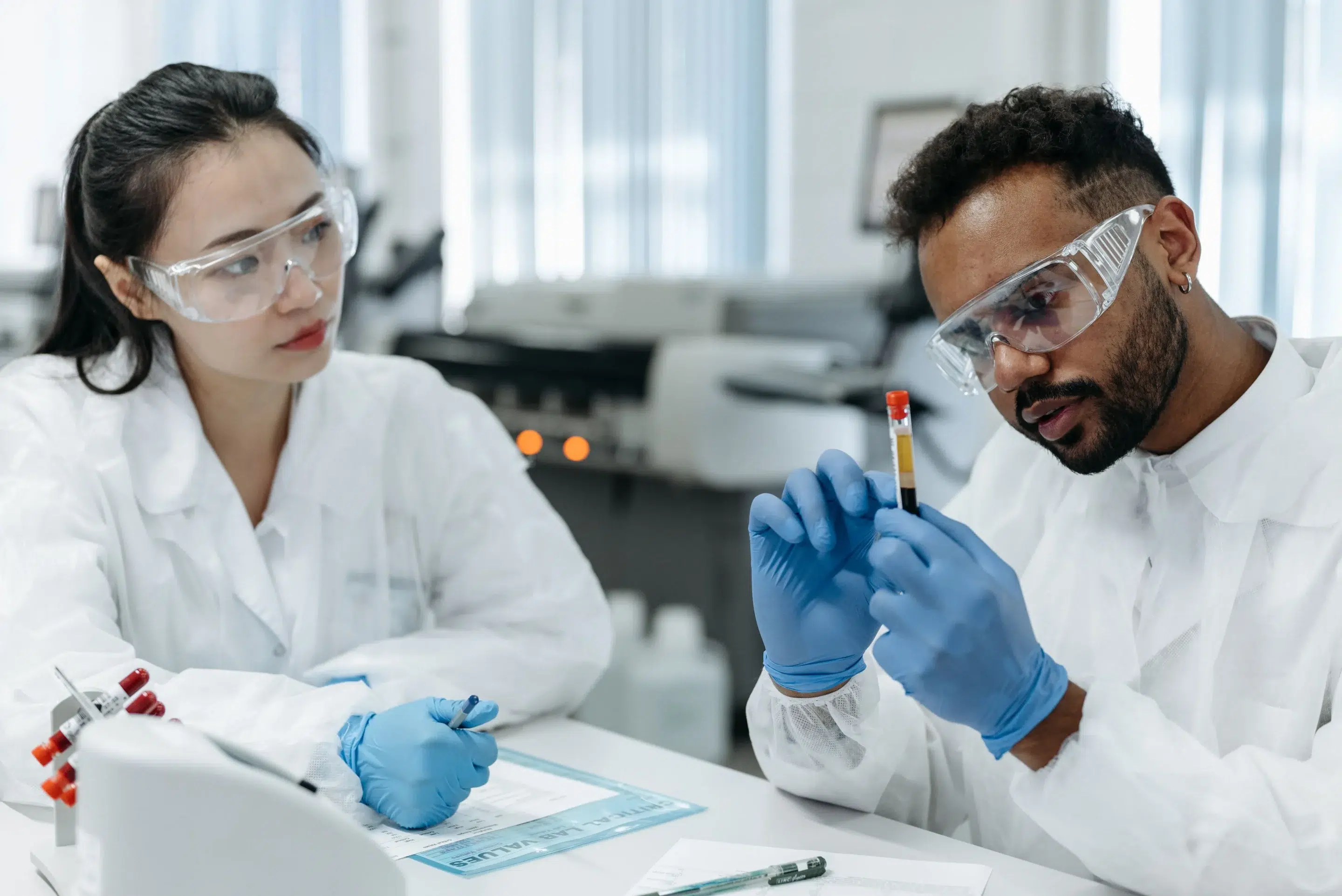 Blood sample tubes used for individualized hormone imbalance testing